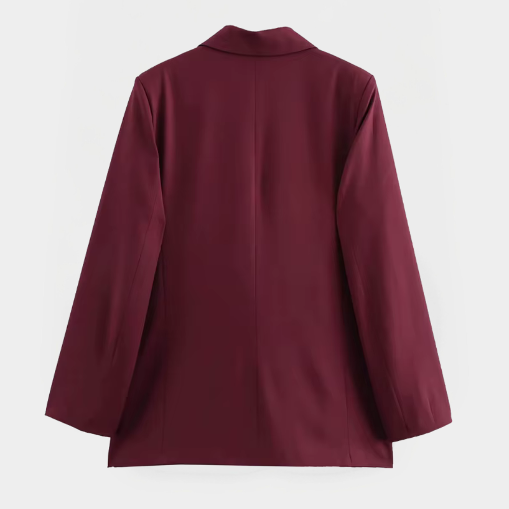 Burgundy Blazer – Tailored Oxblood Single-Button Jacket